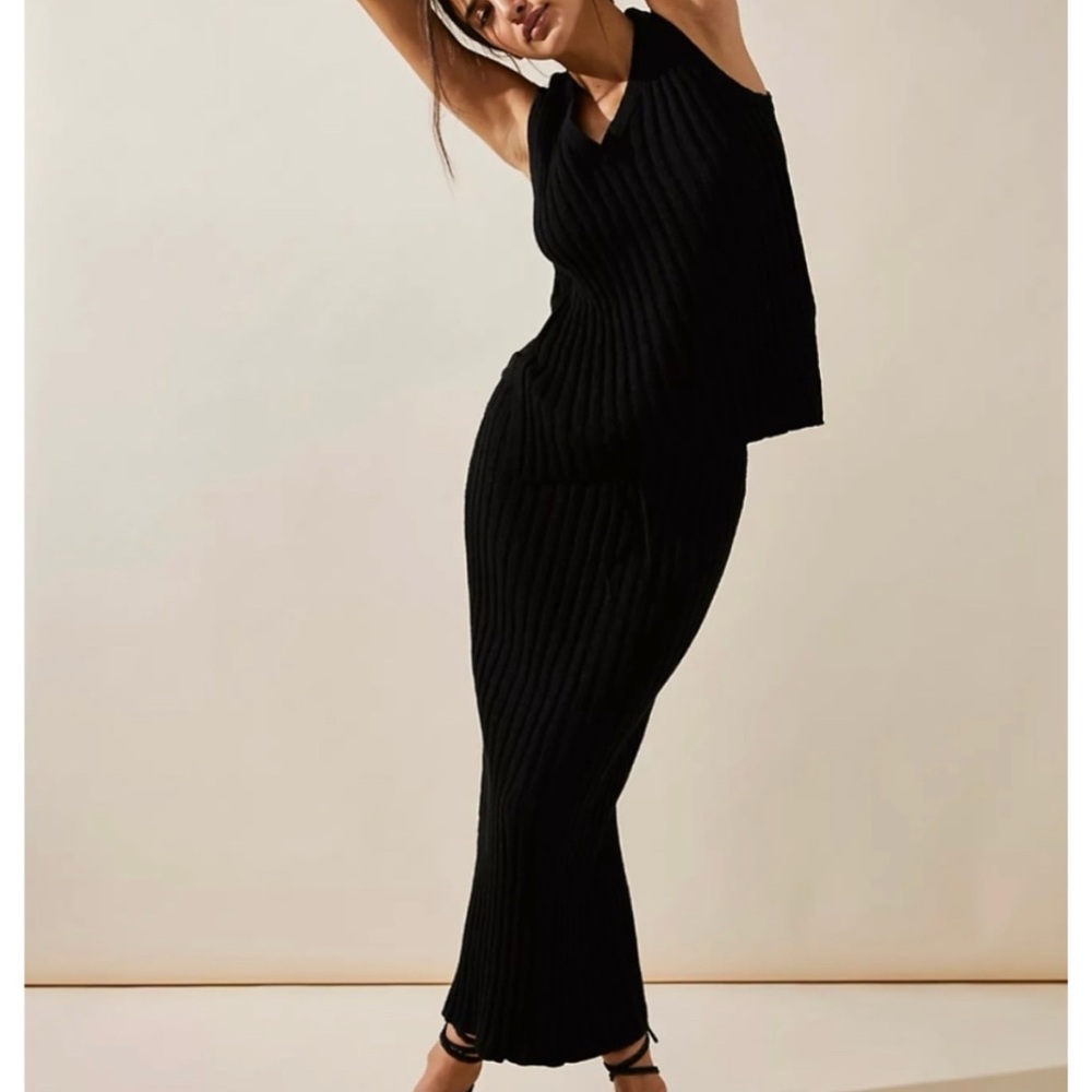 Free people Veda Ribbed sweater set